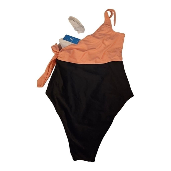 CUPSHE One Piece Swimsuit Wrap Color Block Tie Side Size Sm. - Picture 8 of 8